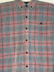 Copper & Oak Men’s Gray Pink Blue Plaid Woven Cotton Long Sleeve Button-Up M