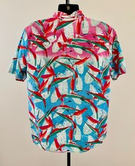 CHUBBIES THE NUTTER Mens XL Multicolor Hawaiian Floral Cotton Short Sleeve Shirt