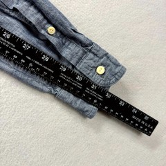 Goodthreads Chambray Shirt Mens Medium Blue Chest Pockets Slim Utility Oxford