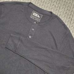 Eddie Bauer Mens Black Waffle Knit Long Sleeve Henley Shirt EB010777 Size S NEW