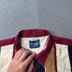 Wrangler Pearl Snap Western Shirt Mens 2XL Colorful Aztec Tribal Rodeo Cowboy