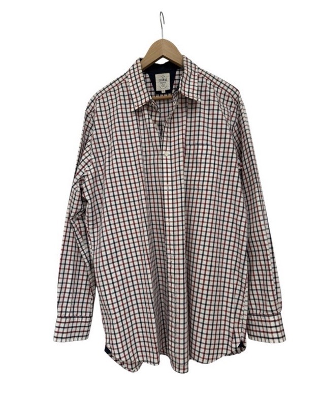 Thomas Mayes Casual Collection button down shirt XL Preppy Plaid Office Classic