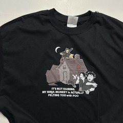 NWT Ninja Monkey Poo Graphic T-Shirt Hot Topic Black Y2K Sz XL