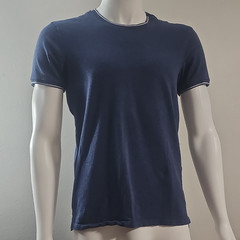 Armani Exchange Men Crewneck T-Shirt Navy Blue Size M Slim Fit Read Description