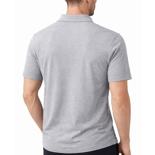 JAMES TAILOR SHORT SLEEVE KNIT BUTTON DOWN SHIRT – SIZE: MEN XL – HEATHER GRAY