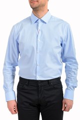 Hugo Boss Men’s “Mabel” Sharp Fit Multi-Color Plaid Long Sleeve Dress Shirt