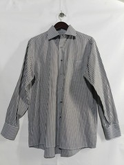 Lacoste Long Sleeve Button Down Vertical Striped Sz42 Large