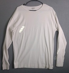Knickerbocker NYC White Long Sleeve Tee Shirt LARGE 100% Organic Cotton- EUC