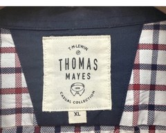 Thomas Mayes Casual Collection button down shirt XL Preppy Plaid Office Classic