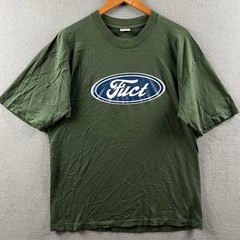 FUCT Shirt Mens Large Green Ford Oval Logo Parody Streetwear Skater Hip Hop NWOT