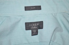 J CREW Ludlow Slim Fit Stretch Easy Care Green Cotton Dress Shirt 14.5 – 32