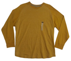 The Foundry Crew Neck Long Sleeve Pullover Shirt Recycled Fibers Gold 3XL