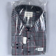 Con.Struct Plaid Button-Down Shirt Size XXXL Burgundy Checkered Pattern Was $79.