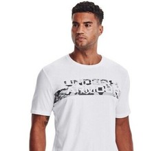 Mens Under Armour UA Camo Chest Stripe Short Sleeve T-Shirt – WHITE – 3XL – NWT