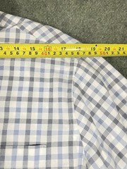 Peter Millar Button Down Long Sleeve White Blue And Gray Plaid M