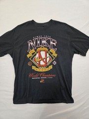 Nike Shirt Mens M Black The Nike Tee Graphic Crew Jersey Cotton Tagless