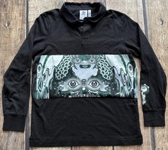ADIDAS X KEIICHI TANAAMI POLO SHIRT FISH BLACK GREEN MENS MEDIUM EXCELLENT