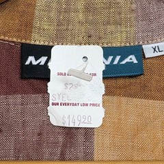 Millenia 100% Linen 2-Piece Set Plaid Short Sleeve & Brown Trousers Men’s 40 NWT