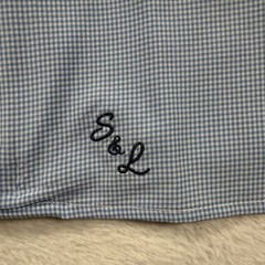 State And Liberty Performance Button Down Long Sleeve Mens Large Blue Check
