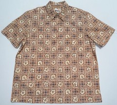 REYN SPOONER – Pullover – Peachy Tan & Cream Floral – Medium – MINT
