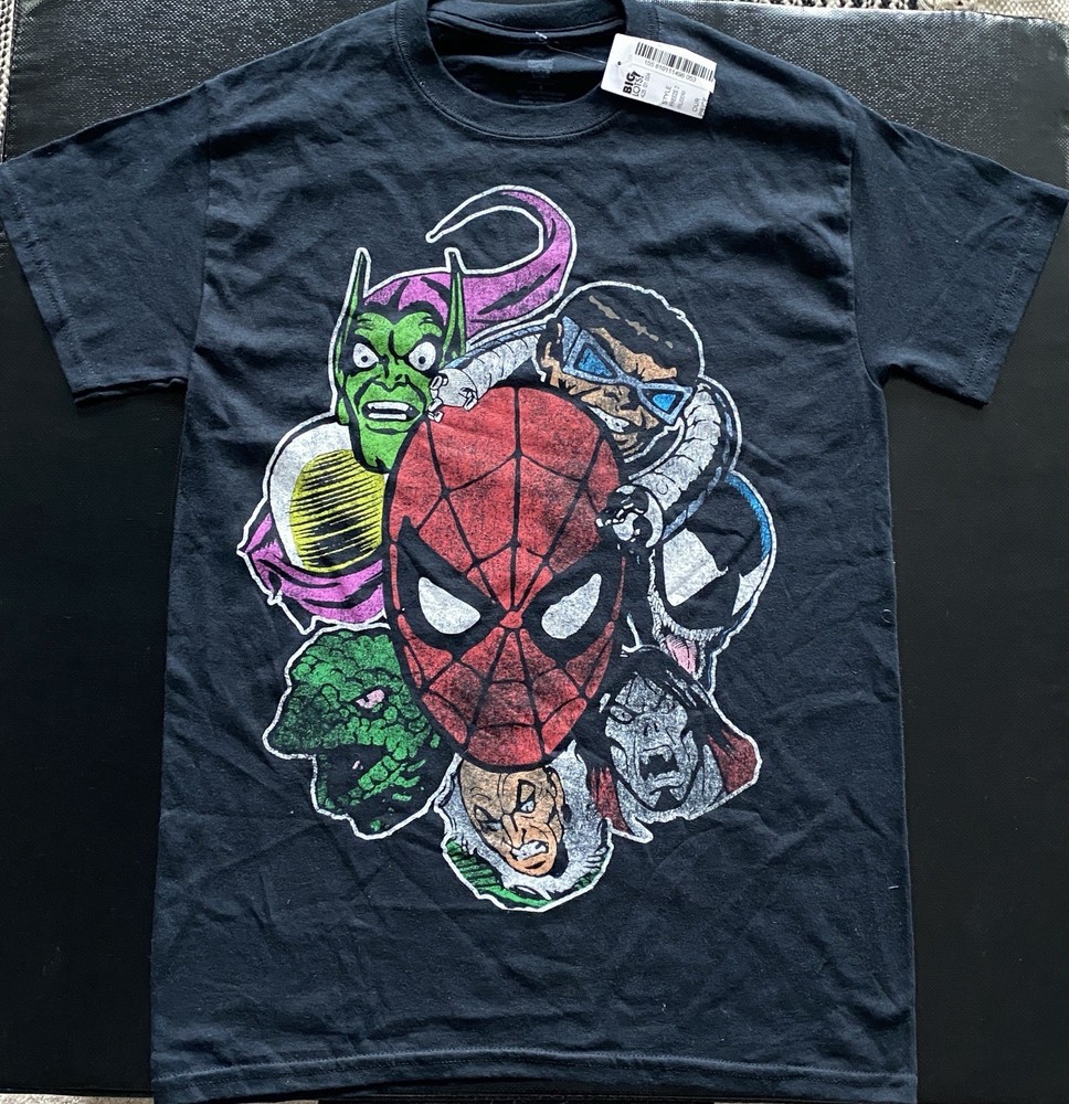 Marvel Comics Spider-Man Universe Black T Shirt Men’s Small S Tee Venom Lizard