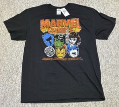 Marvel Comics New Adult T-Shirt – Earth’s Mightiest Heroes Head Shots 1939