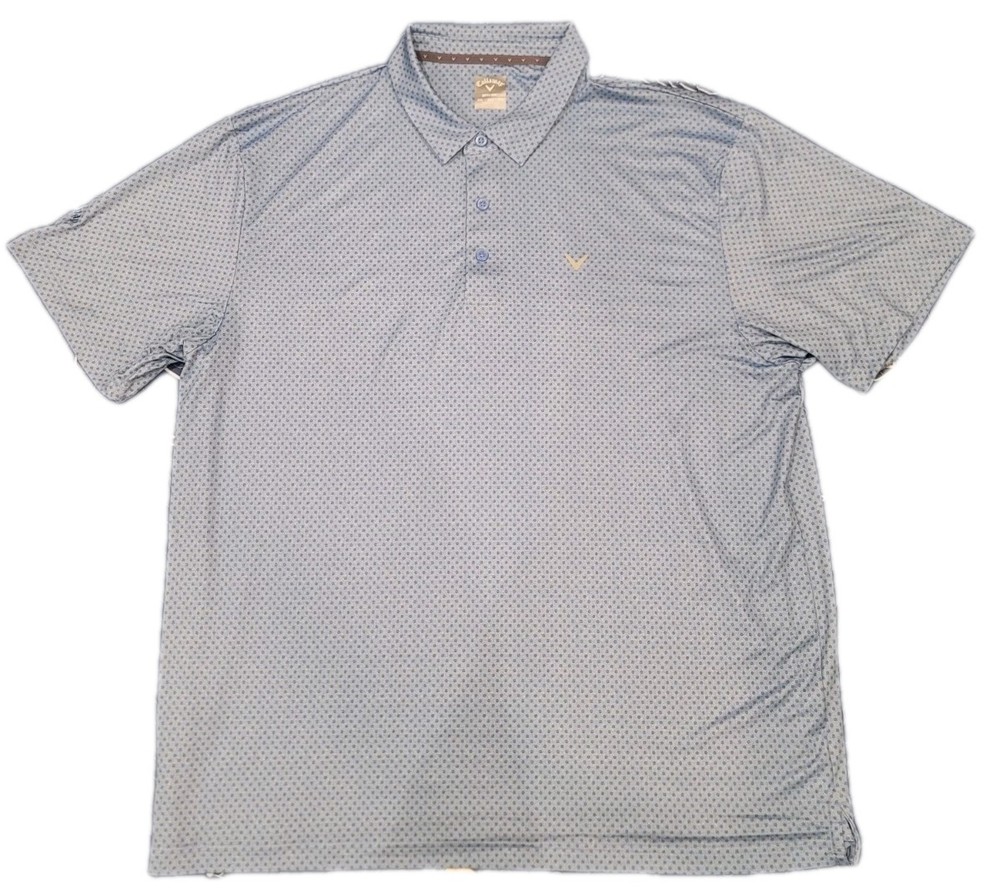 Callaway Moisture Wicking Performance Blue Short Sleeve Golf Polo Size XXL