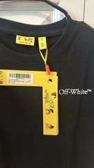 Off-White Dropping Arrow Basic Fit Tee Men’s Black Graphic Logo Shirt Sz 12