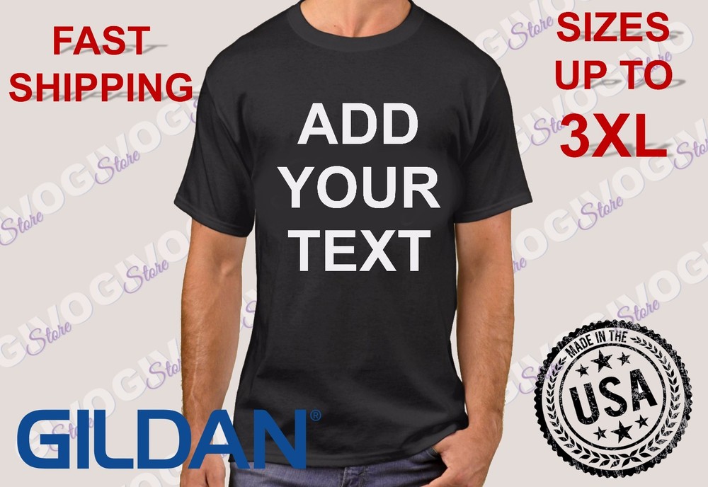 Custom Add Your Text Shirt Message Business Name Personalized Gift T-Shirt Top
