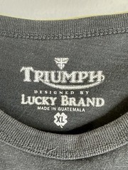 Triumph x Lucky Brand Graphic T-Shirt Double-Sided Print Size XL Faded Vtg. Wash