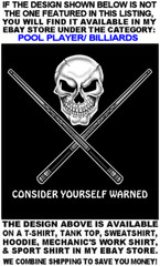 I’m Smiling, That Alone Should Scare You – Skeleton Girl Pool Player T-shirt