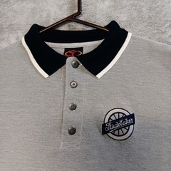 Studebaker Logo Pullover Polo Shirt by St. Claire Apparel Color Gray Size M