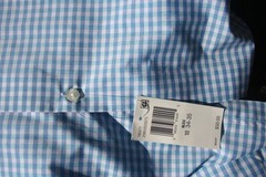 NEW/TAG-VAN HEUSEN FLEX COLLAR 18-34/35 DRESS SHIRT-BLUE/PURPLE CHECKED PATTERN
