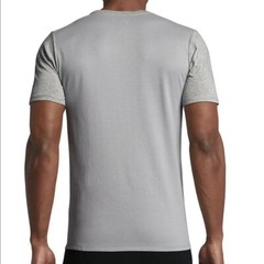 Nike KD Athletic Cut Dri Fit Gray Black Short Sleeve Tee Shirt Size Large