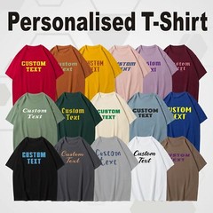 Custom Text Design T-Shirts Gift Idea Make Your Own Shirt Personalized T-shirt