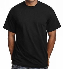For Men 100% Cotton Thick Basic Tee Casual T-Shirt Crew V-Neck White Black S-4XL
