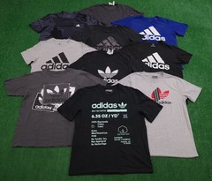 Lot Of 10 Adidas Amplifier Tee Shirt Men’s Size Medium Spell Out Short Sleeve