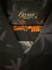 Favant Men’s Hawaiian Tiki Surfboards & Palm Trees Button Up Shirt Size XL