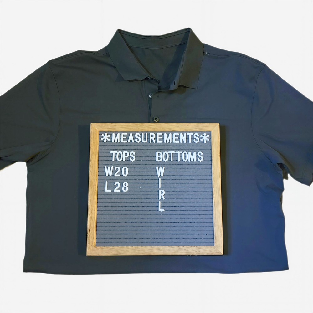 Lululemon ShowZero Tech Polo Dark Gray M/L Fathers Day Golf Tennis Quiet Luxury