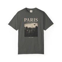 Paris Ville Lumière Shirt French Vintage Eiffel Tower Tee Distressed Gift