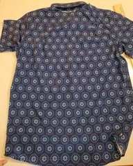 William Murray Golf FULL-BUTTON PERFORMANCE GOLF SHIRT LARGE n/w/t