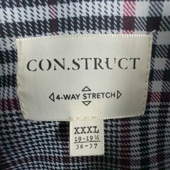 Con.Struct Plaid Button-Down Shirt Size XXXL Burgundy Checkered Pattern Was $79.