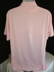FOOTJOY SOLID PINK 88%/12% POLY/SPANDEX S/S POLO SHIRT SZ. L NO LOGOS