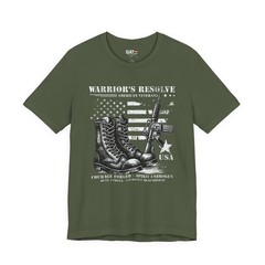 Warrior’s Resolve American Veterans Boots & Flag T-Shirt | USA Military
