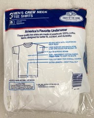 Fruit of the Loom VTG USA 1992 Crew Neck White Cotton Tee Shirts T-shirt L *FLAW