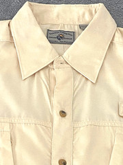 Hook & Tackle Solid Yellow Long Sleeve 100% Polyester Fishing Shirt Size L