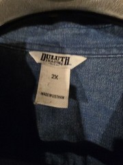 Duluth Trading 2XL Denim Button-Down Shirt Workwear Western Outdoors Durable