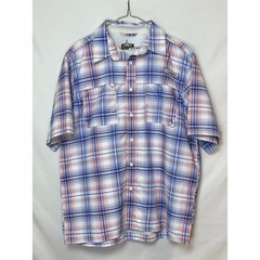 Habit Men’s L Patriotic Red/White/Blue Vented Fishing Shirt Button Front Outdoor