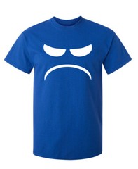 Angry Smiling Face Sarcastic Humor Graphic Super Soft Ring Spun Funny T Shirt