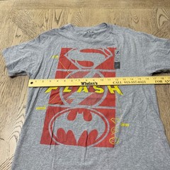 DC Comics Size Small Gray Red The Flash Superman Batman Graphic T Shirt